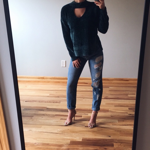 Charming Charlie Sweaters - emerald chenille sweater